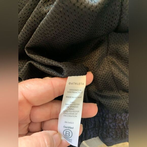 Athleta Brooklyn Bomber Zip Up Jacket Blue Python Size S - Picture 6 of 12